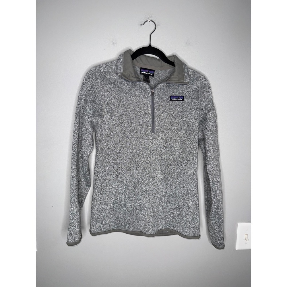 Patagonia Better Sweater Pullover Womens Small Gray Excellent 1/4 Zip‎ Fleece